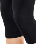 Cozy Warm Three Quarter Length Thermal Base Layer Bottom For Men Black Size Medium Built With Durable Nylon Blend Stretch