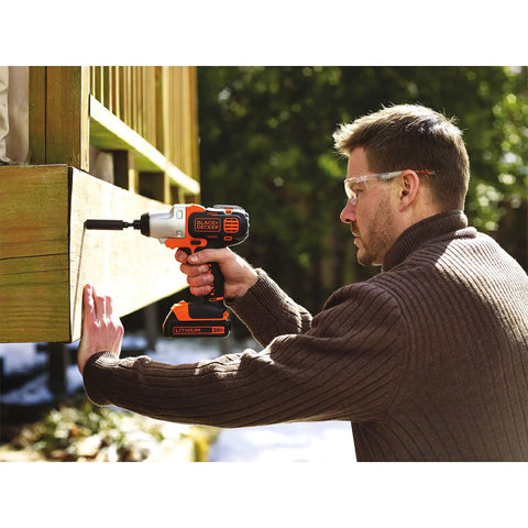 Man using Matrix Impact Driver Attachment delivers big torque with no kickback ultra compact for tight spaces variable speed