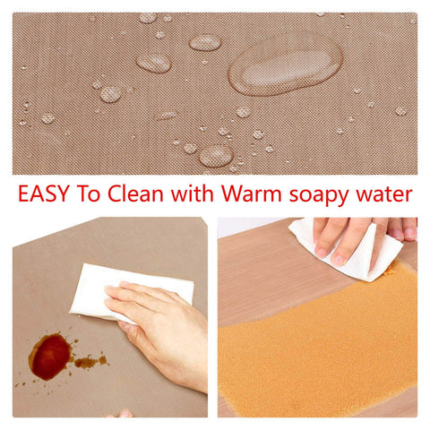 Water and stain resistance of 3 Pack Non Stick PTFE Sheets For Heat Press 12 By 16 Inches Heat Transfer Mats Reusable Fiberglass Craft Sheets