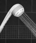 Massage Shower Head With Handheld Spray And 5 Foot Hose, 6 Massage Modes For A Spa Like Shower, water flow, white finish