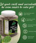 Cactus And Succulent Plant Food For Indoor And Outdoor Plants No Fuss Low Maintenance Fertilizer That Feeds Every Other Month All Purpose Cacti Fertilizer With Rich Nutrients For Healthy Growth. 4 lb jar