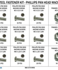 Stainless Steel Phillips Pan Head Machine Screws And Nuts Kit, M2 To M8, 751 Piece Assortment With Hex Nuts, Hand Picked For DIY Projects