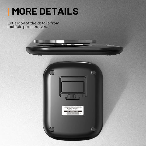 Digital Kitchen Scale With Stainless Steel Bowl IPX6 Waterproof 11 Lb Capacity Precise 0.01 Oz 0.1 g Readings Five Unit Modes