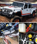 Badass Heavy Duty 2 Pack 16 Awg 10 Ft Wiring Harness Extension Kit For Led Work Light Bars And Pods Off Road Truck Rig Setup No Mess Easy Install Black connected to off-road vehicle engine.