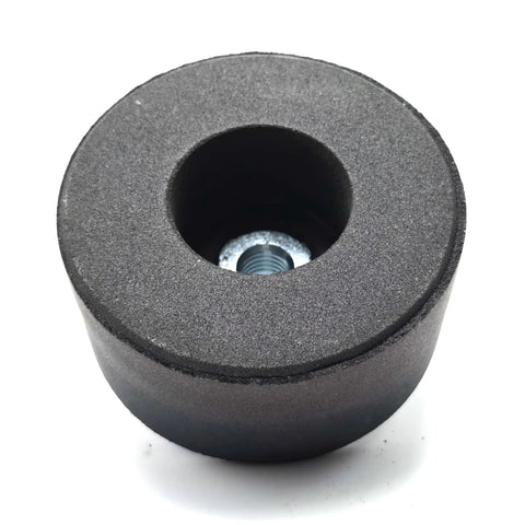 Green 4 Inch Grinding Stone For Angle Grinder, 120 Grit Abrasive Wheel, visible from top, highlighting threaded arbor hole, black color