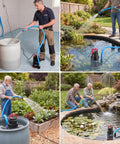 Heavy Duty Submersible Water Pump With 4600 GPH Flow Rate And Built In Filter Base For Quick Basement Drainage Or Pool Cleanup used in garden and pond.