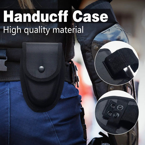 Heavy Duty Double Lock Hinged Handcuffs With Two Keys And Case Real Steel Pro Grade Security Cuffs In Black Built To Last