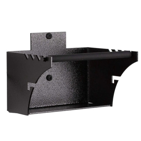Universal Gun Magazine Storage Wall Mount Rack For AR10 AR15 AK47 SKS M4 And Pistol Magazines Of All Calibers, black steel view