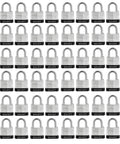 Beefy Heavy Duty Laminated Steel Padlocks Set One And A Quarter Inch Wide With Keyed Alike Pack Of 48 for security use