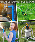 Heavy Duty Steel Wire Flexible PVC Vacuum Hose 1 Inch Inner Diameter 10 Ft With Fasteners in various garden settings