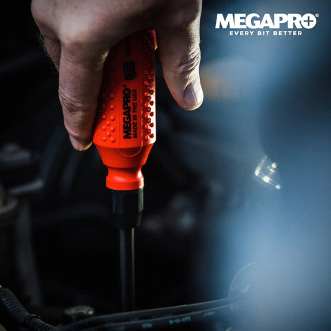 Person using Tamperproof 15 In 1 Multi Bit Screwdriver With Ultra Strong Trialx Handle S2 Steel Bits in a mechanical setting