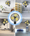 20 Inch Wall Mount Fan With 7200 CFM Beast Airflow in living room, warehouse, gym, and garage settings
