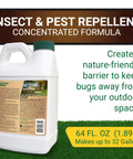 NatureShield Insect And Pest Repellent For Yard And Outdoor Spaces, 64 oz bottle, concentrated formula on green grass.