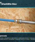 Max Push To Connect Reducing Adapter One Half Inch To Three Quarters Inch MNPT Brass Plumbing Fitting on pipe installation