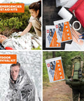Ultimate 50 Pack Heavy Duty Mylar Thermal Survival Blankets Extra Large Emergency Gear For Bug Out Bags And Go Kits Waterproof Windproof Keeps 90 Body Heat Safe, 82x64 in
