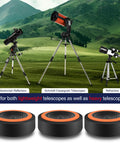 Anti Vibration Pads For Telescope Mount And Tripod with three telescopes on grassy field, showcasing stability and damping.