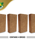 Four 1.25 Lb Coco Coir Bricks Expand To Nine Gallons, Ultra-Pure No-Rinse Seed Starter Mix, Triple-Washed Low-Salt