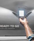 Installing Ultra Bright 6000 Lumen Garage Light That Screws Into Any Standard Socket Energy Efficient LED Shop Light With Adjustable Panels