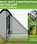 Heavy-duty construction of Practice Net For Real Golf Balls Heavy Duty 10x7ft Driving Range Net With Target, triangular frame