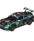 Porsche 992 GT3 Cup Huber Racing No 2 1:43 Scale Analog Slot Car For GO Tracks with detailed branding and design