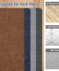 Corduroy Desk Chair Mat For Hardwood Floors, 55 By 35 Inches, Low-Pile Office Rug Protector samples on floor types