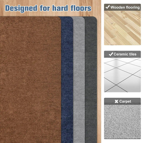 Corduroy Desk Chair Mat For Hardwood Floors, 55 By 35 Inches, Low-Pile Office Rug Protector samples on floor types