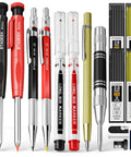 Built Like A Tank Carpenter And Mechanical Pencil Kit Loaded With Multicolor Lead Refills including various mechanical pencils and refills.