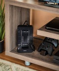 650 VA UPS Battery Backup With Eight Outlets For Home Office inside shelf, keeps your gear online and data safe during power outages