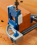 One Half Inch Doweling Jig Kit With Drill Bit And Stop Collar For Rock Solid Joints End Or Edge Reference Stops on wood