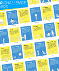 120 challenge cards from Ultra Fun Competitive Challenge Game With 120 Quick Dares And Cup Stack Challenges Perfect For Family Nights Parties And Teens Beat Your Friends And Win In Fast Paced Group Play displayed in a grid.