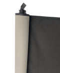 Close-up of beige sunshade roll with black mounting cap for sunroof shade.