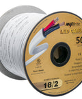 500 Ft Reel 18 AWG Low Voltage LED Cable 2 Conductor Outdoor Rated Jacketed In-Wall Speaker Wire UL Listed Class 2 Sunlight Resistant