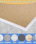 Grab And Go Pocket Size Mini White Duct Tape on carpet and other surfaces for indoor and outdoor repairs, DIY, camping, and travel.