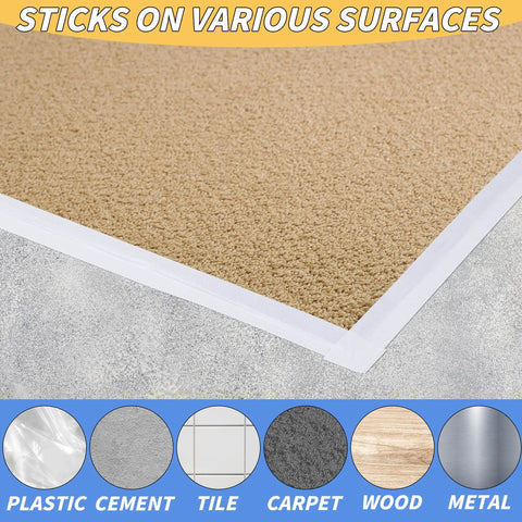 Grab And Go Pocket Size Mini White Duct Tape on carpet and other surfaces for indoor and outdoor repairs, DIY, camping, and travel.