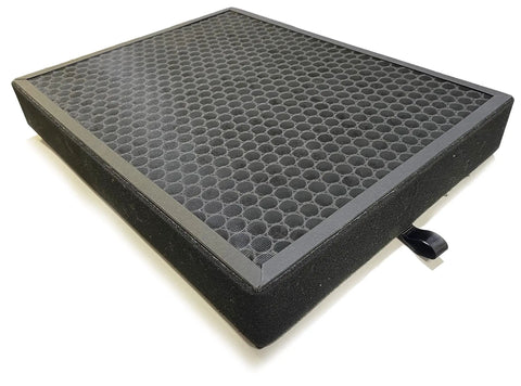 True HEPA Filter Replacement for Breathe Flex 45i Air Purifier with Activated Charcoal, 1 Pack, angled view of filter surface