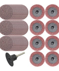 2 Inch Surface Conditioning Disc Set For Die Grinder Medium Quick Change Nonwoven Nylon Sanding Discs 50 Pack with shank