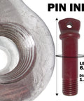 Professional Grade Screw Pin Anchor Shackle showing pin info: 6.25 in length, 1.375 in diameter for heavy towing.