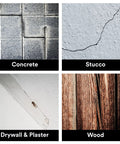 Cracks in concrete, stucco, drywall, plaster, and wood surfaces for Heavy Duty Crack Repair For Walls And Ceilings, 7 Oz Squeeze Tube With Precision Tip To Directly Fill Cracks, Dries Fast And Strong, 3x Faster Than Vinyl Spackling, Interior Or Exterior Use When Sealed With Paint.