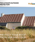 16 Mil Heavy Duty Tarp Cover Built To Last 20x30 Feet Brown Weatherproof Waterproof covering house roof for protection.
