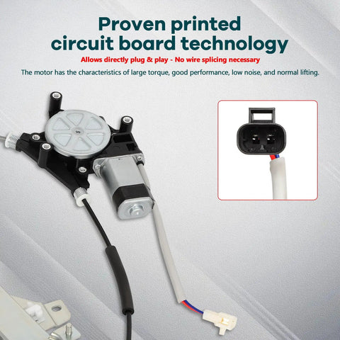 Proven printed circuit board technology motor assembly for Heavy Duty Power Window Regulator With Motor Assembly Fits Chevrolet Spark And Spark EV 2013 To 2015 Front Left Side Oe Replacement 751 571.
