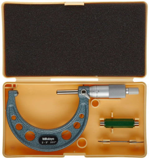 Digital Micrometer With Spherical Anvil 0 To 25 Mm Range 0.01 Mm Resolution Ratchet Stop Digit Counter Pro Grade High Precision Measuring Tool For Quality Control Industrial Inspection Metalworking in case
