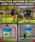 Golf Practice Net With Impact Screen 10 By 8 Feet Ideal For Home Backyard Garage Swing Training Indoor Outdoor Use