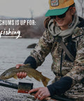 Person fishing with Surfshorts Wallet With RFID Blocking Clear ID Window Zippered Pocket And Key Ring Water Resistant Slim Card Holder
