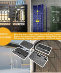 Heavy-duty weld-on gate hinges, 4-pack, steel, 3/16 in thick, black finish; 4-1/2 x 4-1/4 in for gates/doors