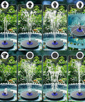 8 views of 3.5W Glass Panel Solar Fountain With RGB Night Show, Anti Drift Fixer, And 7 Nozzles, Beefed Up Floating Bird Bath Fountain
