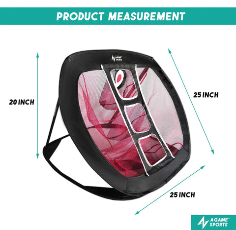 Chipping Net With Mat For Golf Practice, Pop Up Swing Trainer For Backyard Or Indoor Use, measurements 33 X 26 X 20 inches