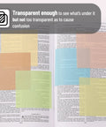 Transparent Sticky Notes Set With 12 Pads And 600 Sheets See Through 3 By 3 Inch Self Adhesive Notes for Bible Journaling