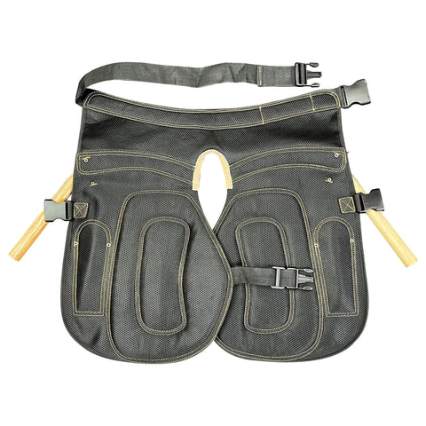 Womens Pro Grade Farrier Aprons Chaps Leather And Canvas 23 Inch Fit With Extra Knee Padding Double Knife Pockets Hammer Loops
