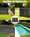 Customizable Outdoor Privacy Fence Screen Panels For Air Conditioners, Trash Cans, And Pool Equipment Enclosures in backyard setup