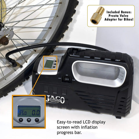 Plug And Play Digital Tire Inflator With Hella Accurate Gauge Fast Auto Shut Off No Sweat Portable Air Compressor for car and bike
